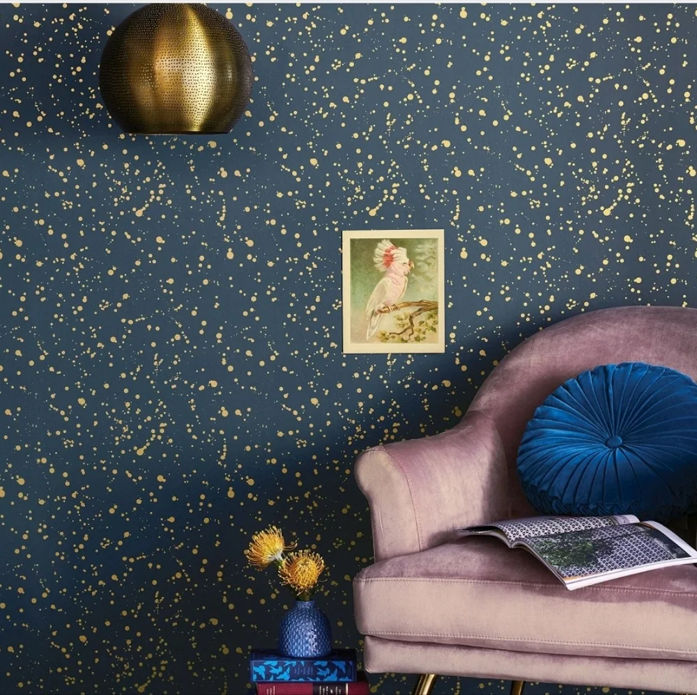 Opalhouse Celestial Peel & Stick Wallpaper Navy/Gold